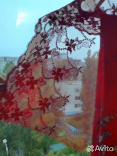 Натуральный шелк Италия отрез + кружево