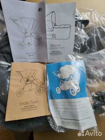 Коляска для двойни bumbleride Indie Twin(2 в 1)