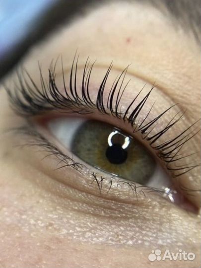 Ламинирование ресниц, полировка волос