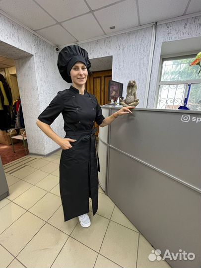 Поварская форма(китель, брюки, фартуки, колпаки)