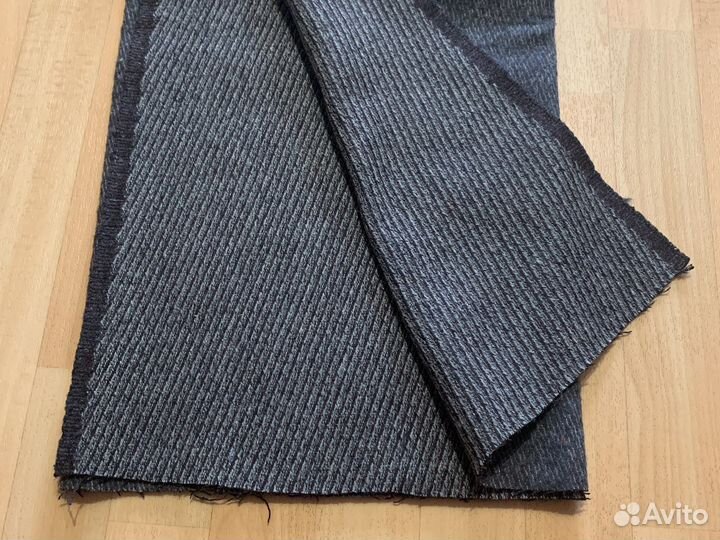 Отрез ткани СССР шерсть пальтовая серый