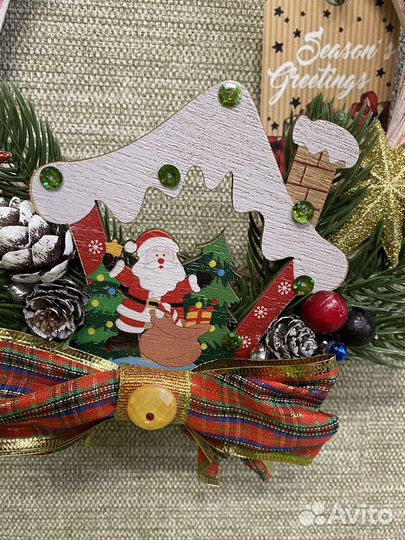 Новогодний венок ручной работы