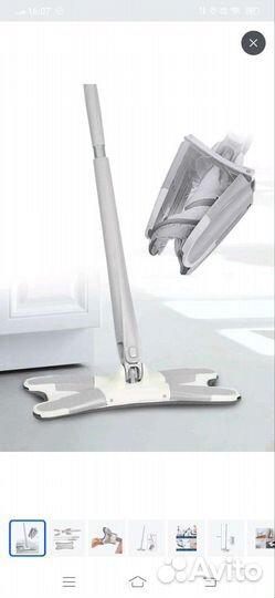 Насадка из микрофибры для швабры с самоотжимом