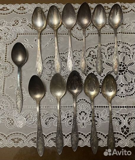 Ложки столовые СССР мнц, мельхиор