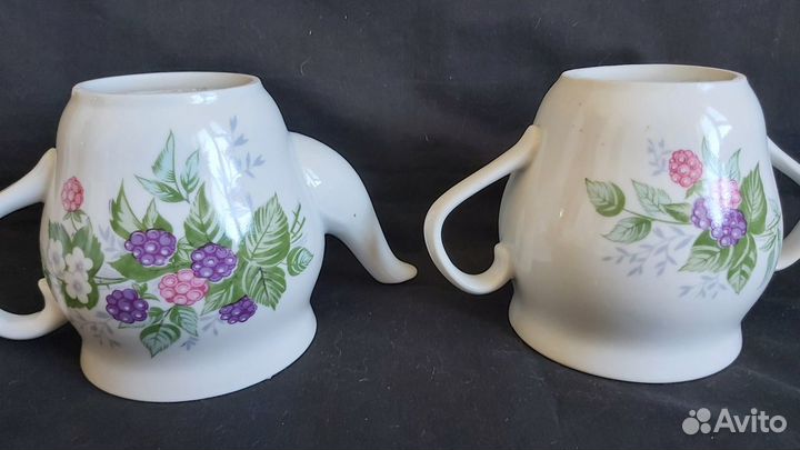 Чайный фарфоровый набор (чайник + сахарница)