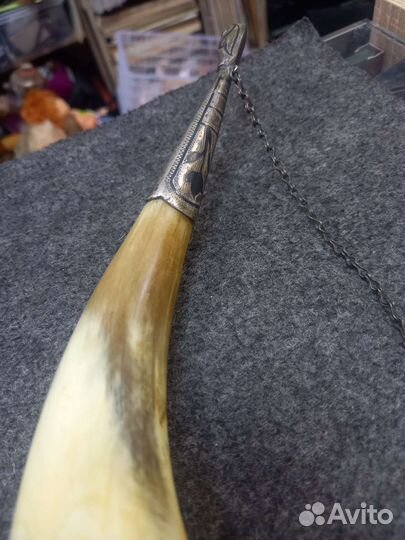 Рог Кубачи серебро 875 проба