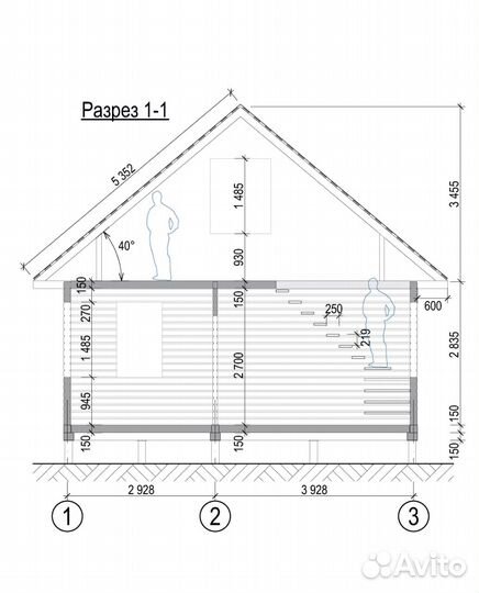 Дом из бруса под усадку