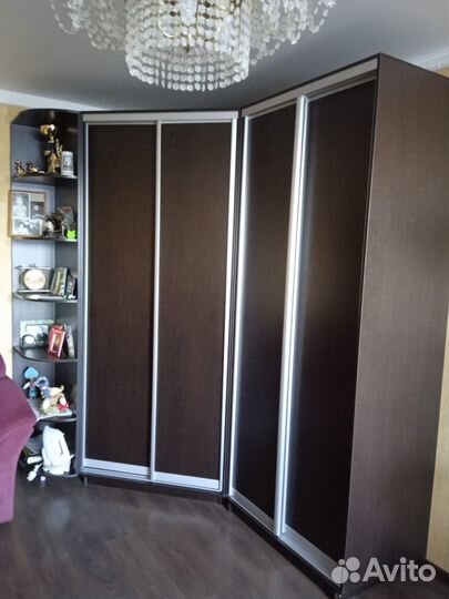 Шкаф купе угловой с зеркалом бу