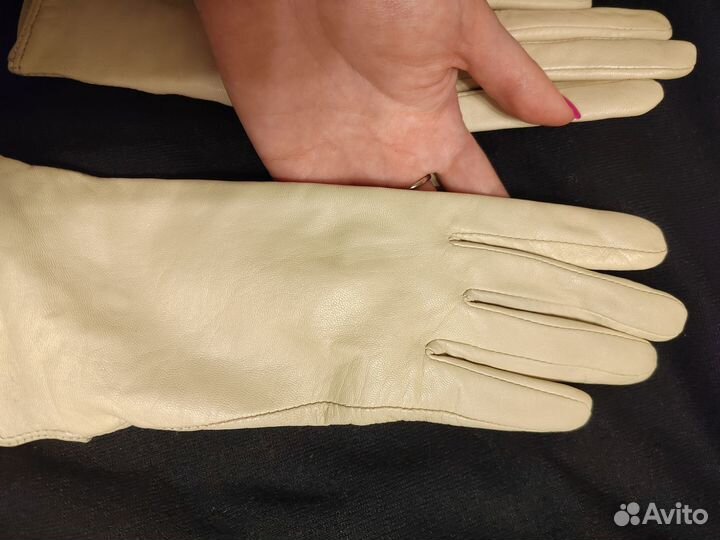 Перчатки женские кожаные новые