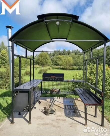 Мангал с крышей