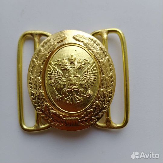 Пряжка двухсторонняя генеральская с гербом России