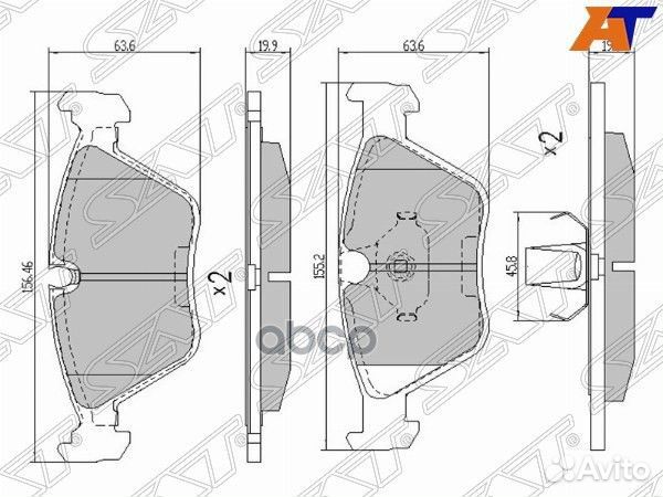 Колодки тормозные перед BMW X3 E83/3 E46 ST-341