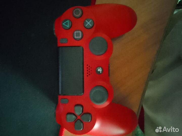 Джойстик на ps 4 красный