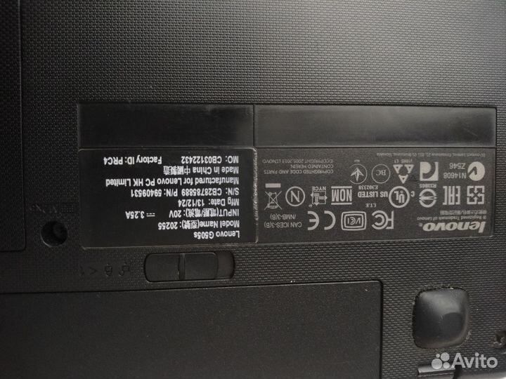 Ноутбук lenovo g505s