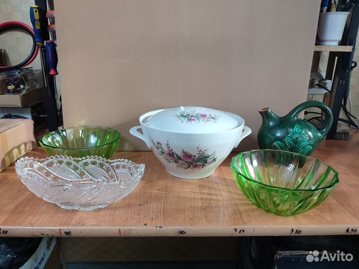 Графины штофы вазы хрусталь фарфор посуда СССР