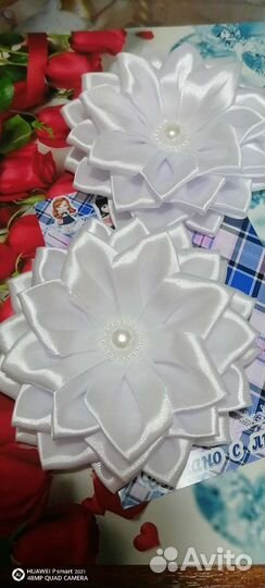 Белые банты ручной работы