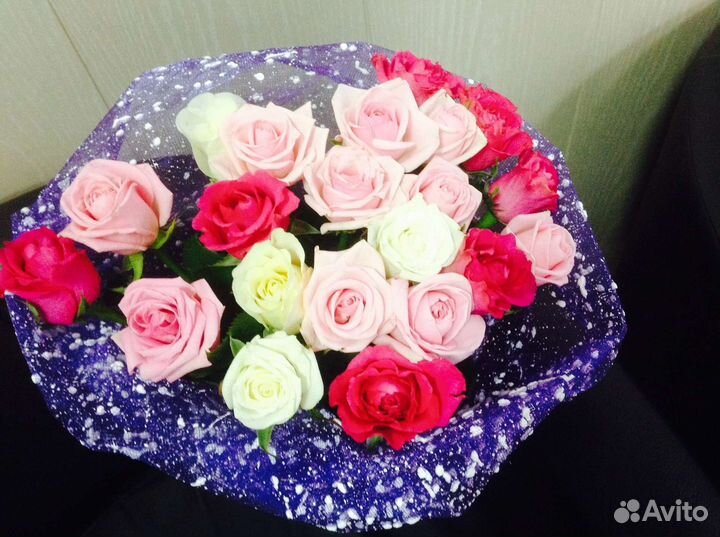 Цветы розы букет