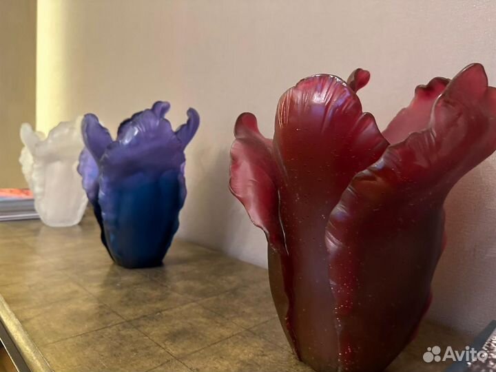 Оригинал ваза 3 Daum France Tulip Тюльпан 33см
