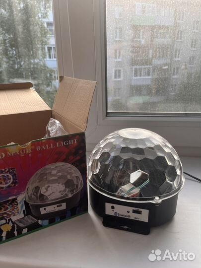 Диско-шар. Светодиодный световой музыкальный шар