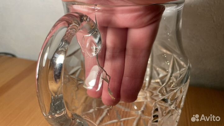 Кувшин хрустальный 1,5 л с крышкой