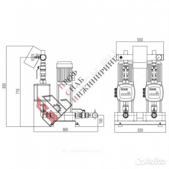 Установка повышения давления 2KVC A.D. 35/120 M 23