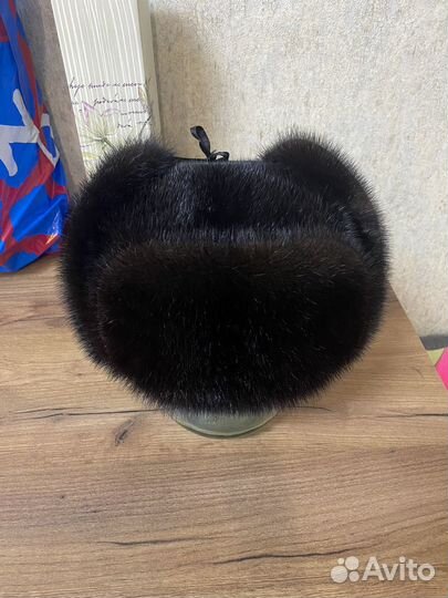 Мужская шапка ушанка норковая