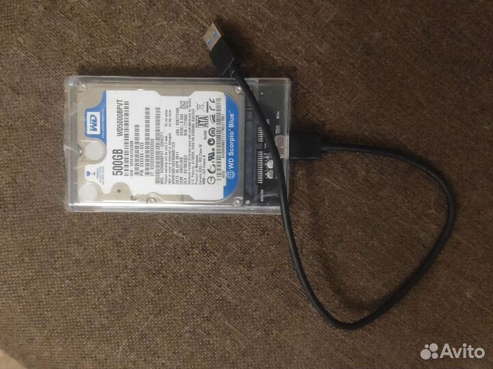 Внешний (переносной) жёсткий диск 500гб, usb 3