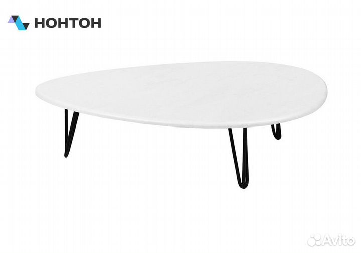 Стол журнальный Дадли белый бетон