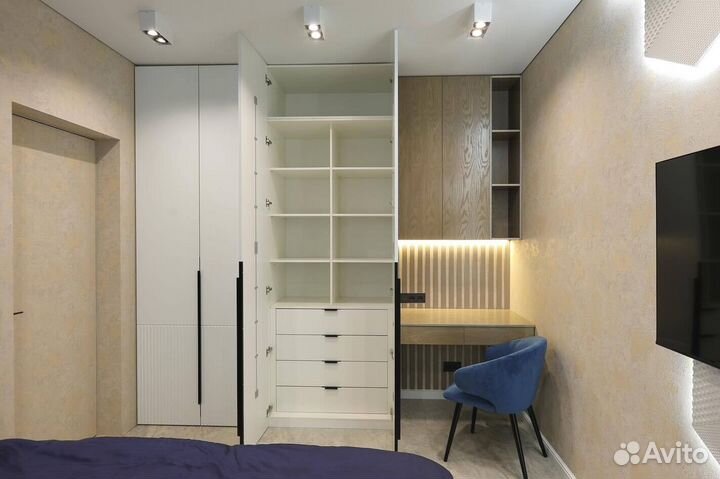 Шкаф распашной с фрезерованными фасадами