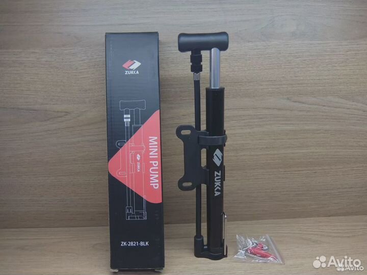 Насос велосипедный Zukka mini pump ZK-2821, алюмин