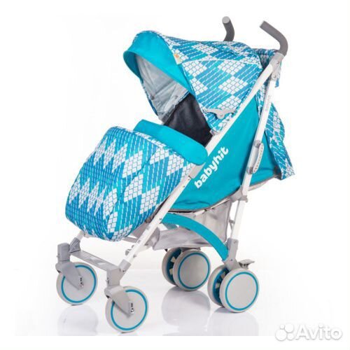 Коляска-трость BabyHit rainbow-rhombus blue17