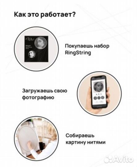 Набор для картины нитью PingString 50х50