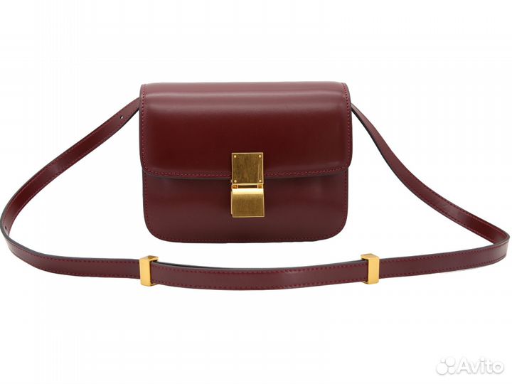 Сумка дизайна бордовая Celine Classic Box bag