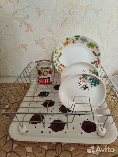 Сушилка для посуды, набор бутылочек, подставка