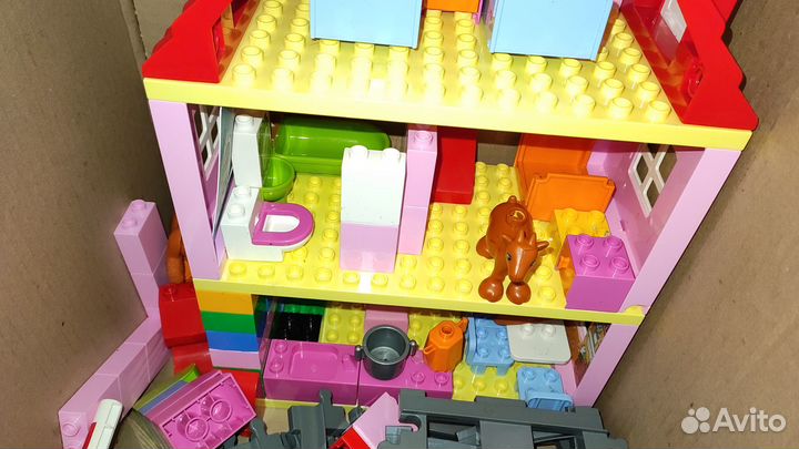 Лего Дупло (Lego duplo)домик+ железная дорога