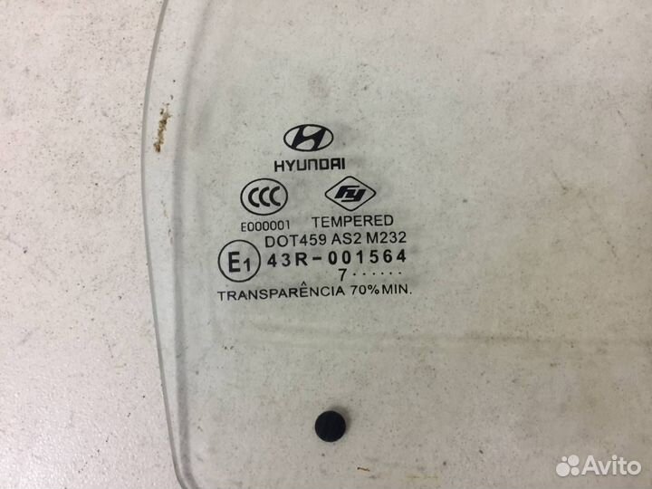 Стекло двери задней правой форточка Hyundai Accent