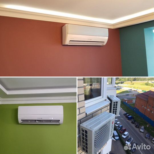 Установка закладка трассы для кондиционеров