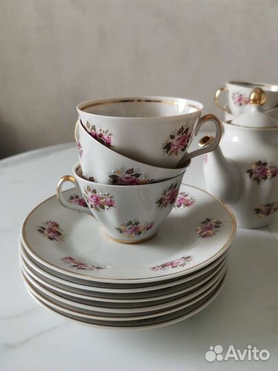 Чайный сервиз Сигулда Рижский фарфоровый завод
