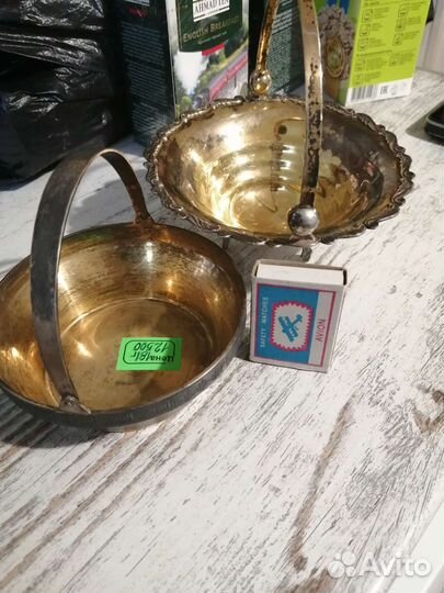 Сахарница конфетница СССР, серебро