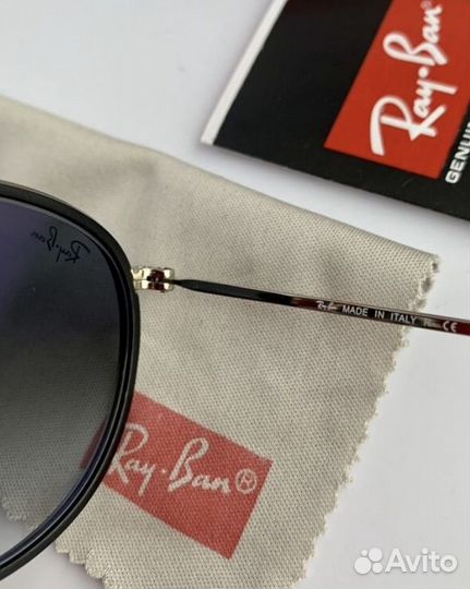 Очки ray ban round double bridge пепельные