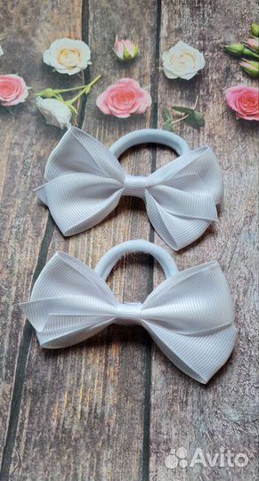 Бантики (на резинке и зажимах) для волос (2шт)
