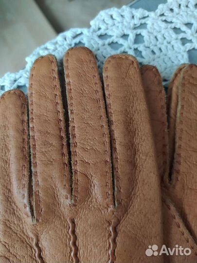 Перчатки новые весна- осень из натуральной кожи