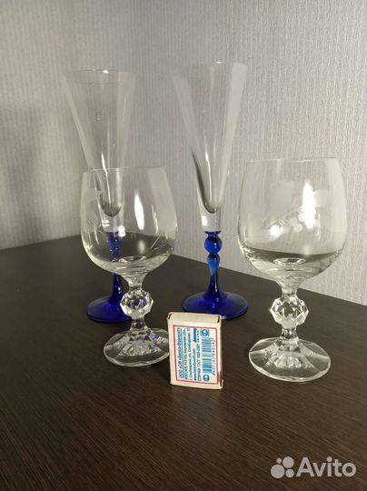 Бокалы из цветного стекла СССР