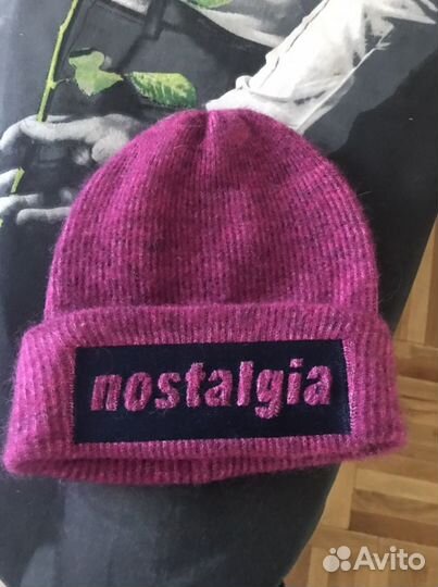 Шапка женская, чистая шерсть с ангорой