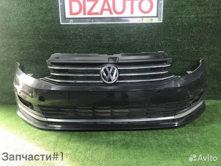 Бампер передний VW Polo sedan 5 2015-2020 В сборе