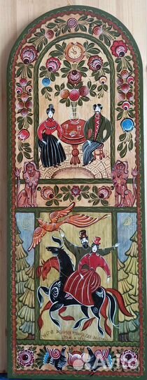 Сувенирные доски в стиле Городецкой росписи