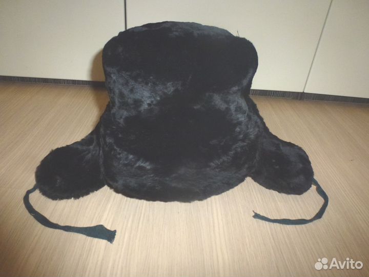 Шапка ушанка натуральная цигейка р52 сост.новой