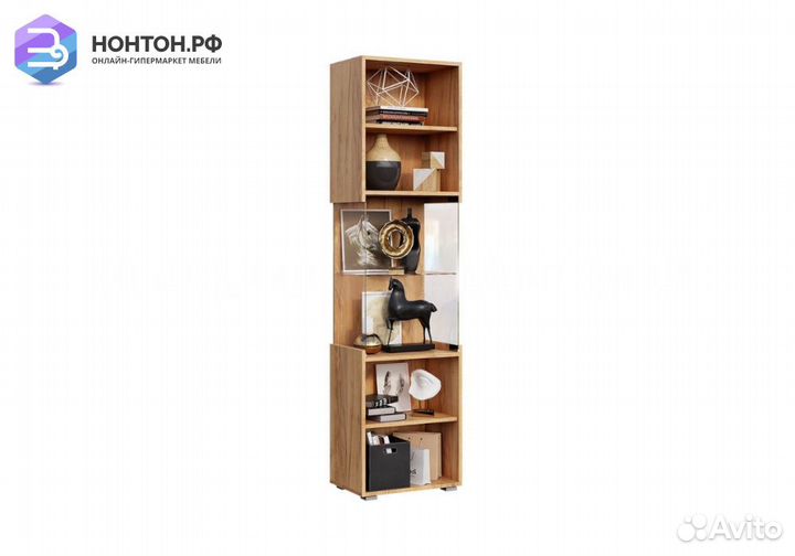 Пенал со стеклом Алтея дуб крафт