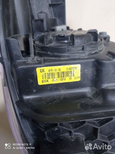 Фара передняя левая Hyundai Solaris