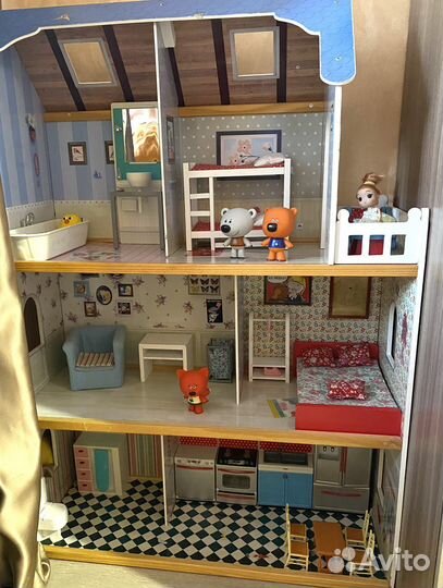 Кукольный домик с мебелью imaginarium